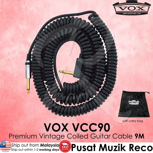 *VOX VCC09 9M Vintage Coiled Guitar Cable - Reco Music Malaysia