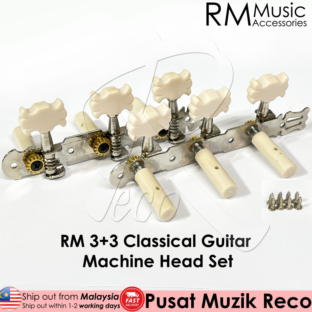 RM Classical Guitar Machine Head SET 3+3 Nylon String Guitar Tuner Peg