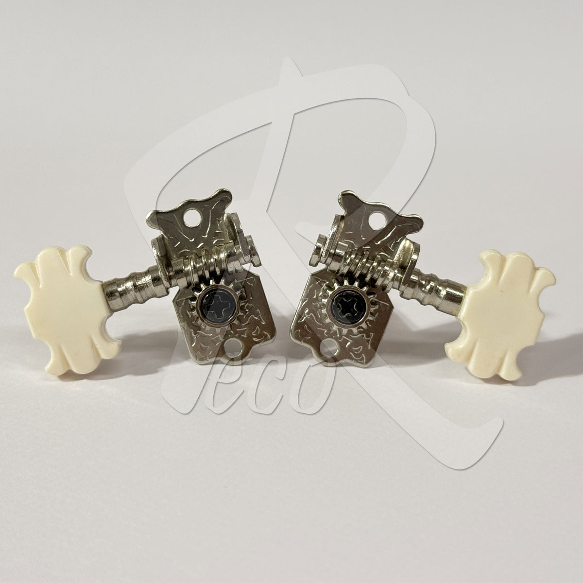 RM RKA48 Kapok Guitar Machine Head Tuning Pegs Set 3L3R 6pcs Cream Button with Screws