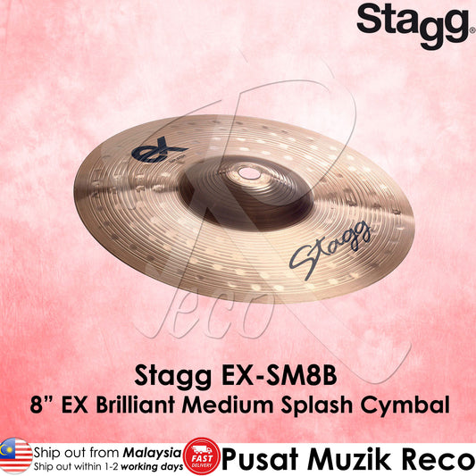 Stagg EX-SM8B 8” EX Brilliant Medium Splash Cymbal - Reco Music Malaysia