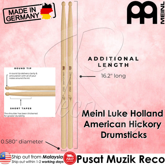 Meinl SB600 Luke Holland American Signature Drumstick Made in Germany - Reco Music Malaysia