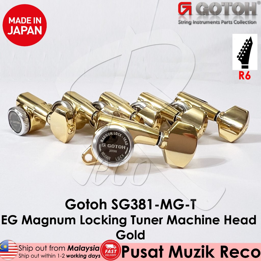 Gotoh SG381-MGT-07 Magnum Locking Tuners, 6-in-Line