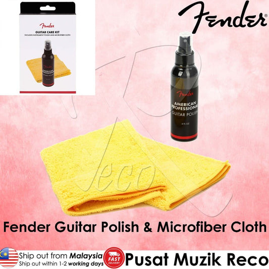 *Fender Guitar Polish & Cloth Care Kit 2-Pack - Reco Music Malaysia