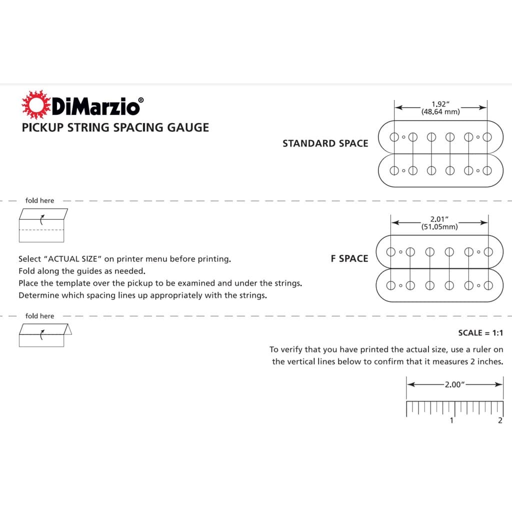 DiMarzio GG1600N Humbucker Cover, Standard Spacing, Nickel - Reco Music Malaysia