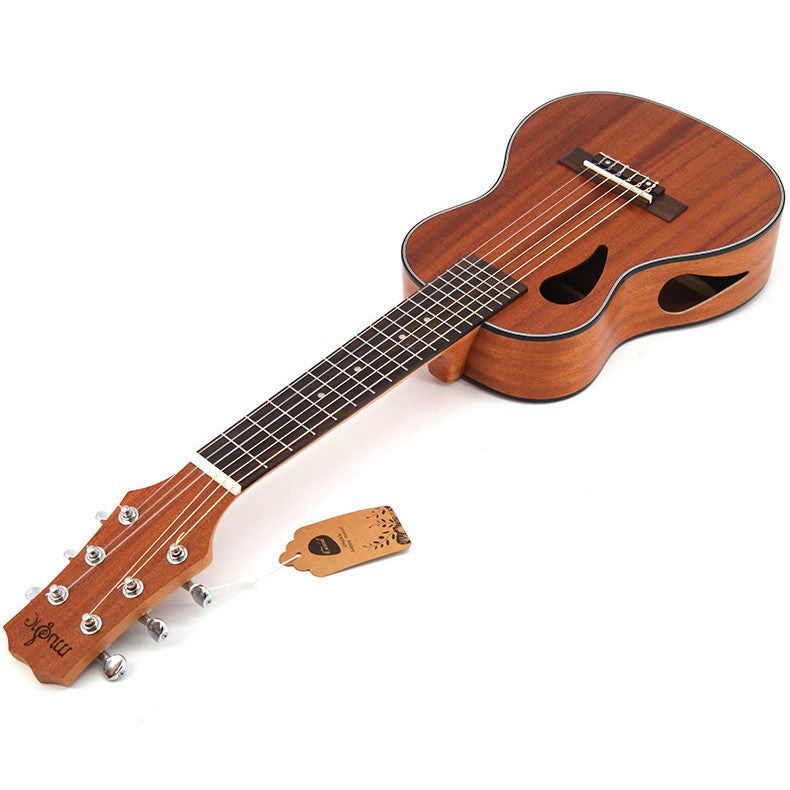 RM 28in 6 String Guitalele with Padded Bag & Acc Nylon String - Dark Brown Side Hole - Reco Music Malaysia