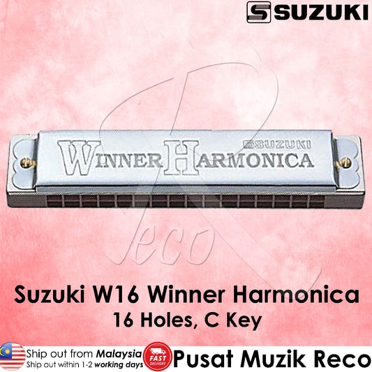 Suzuki W16 Winner Harmonica 16 Holes C Key | Reco Music Malaysia
