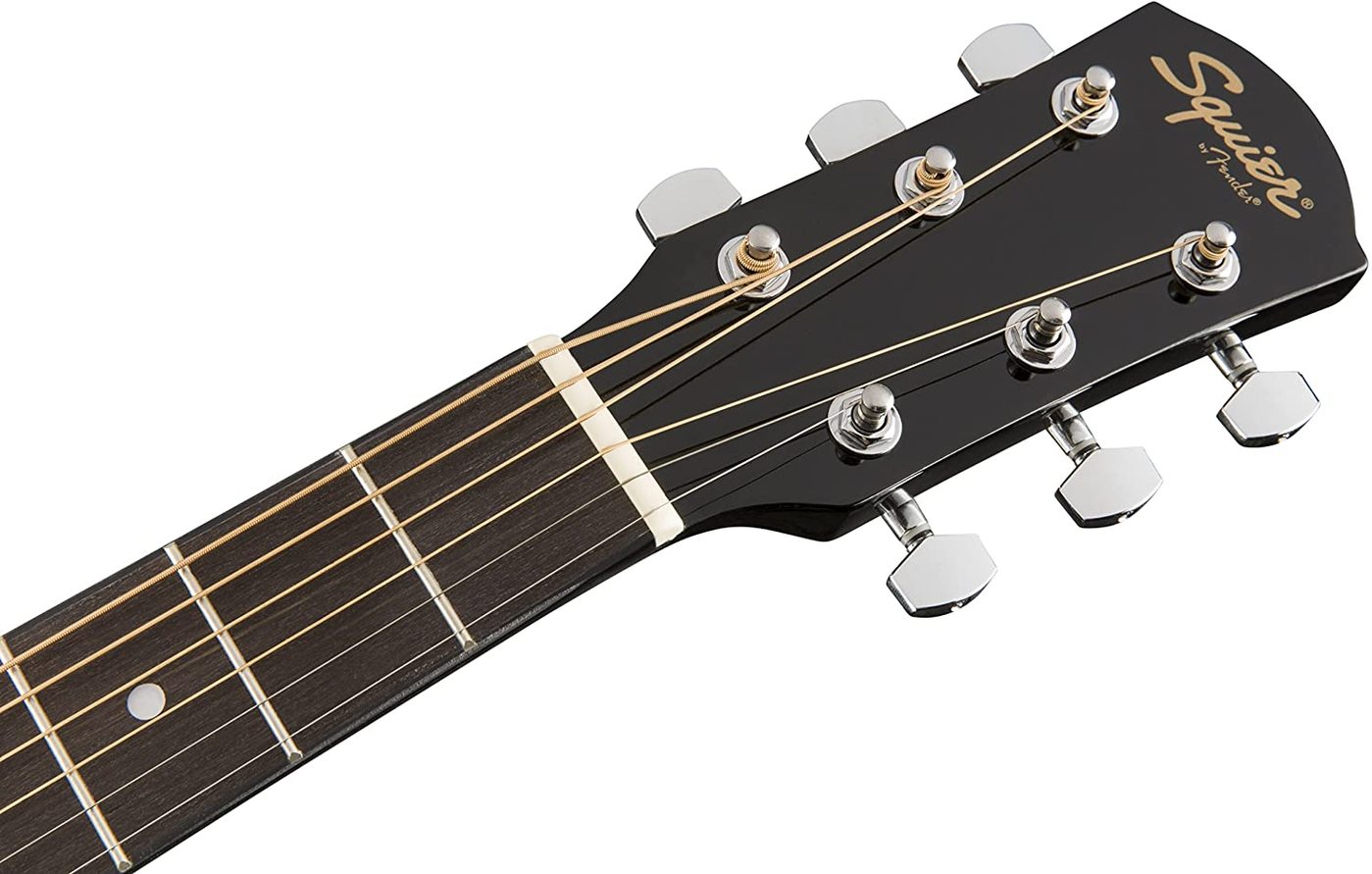 Fender Squier 0961090006 SA-150 Black Dreadnought Acoustic Guitar - Reco Music Malaysia