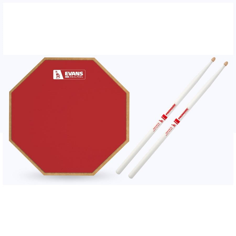 Evans RF12G-RED Limited Edition Barney Beats 12in RealFeel Drum Practice Pad - Reco Music Malaysia