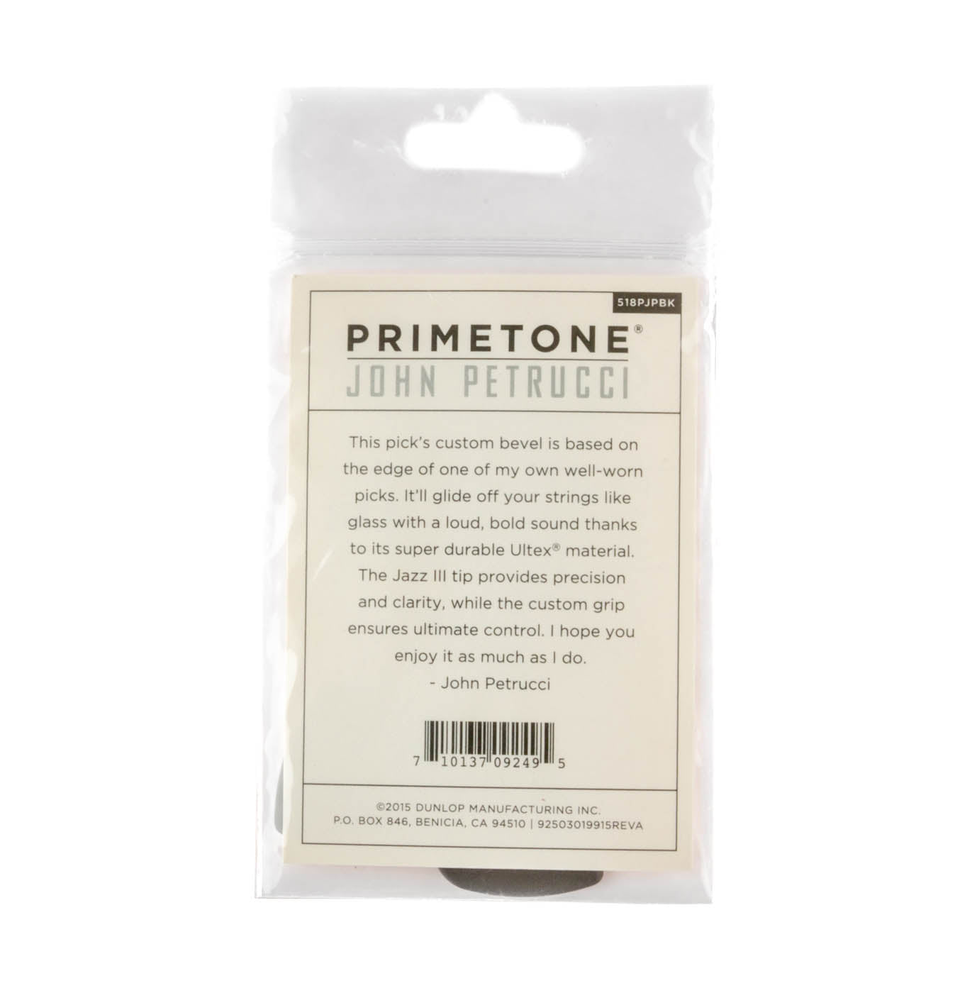 Jim Dunlop 518PJP John Petrucci Primetone Jazz III 1.38mm Guitar Picks (3pcs) | Reco Music Malaysia