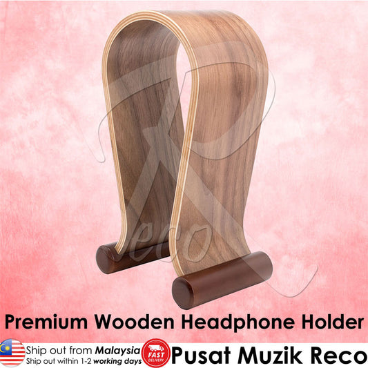 RM RHH200 Premium Wooden Headphone Holder - Reco Music Malaysia