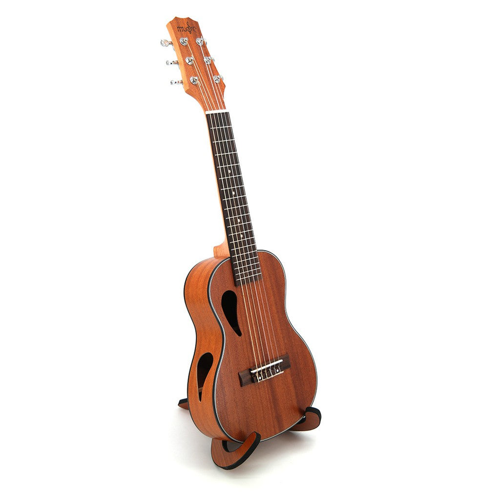 RM 28in 6 String Guitalele with Padded Bag & Acc Nylon String - Dark Brown Side Hole - Reco Music Malaysia