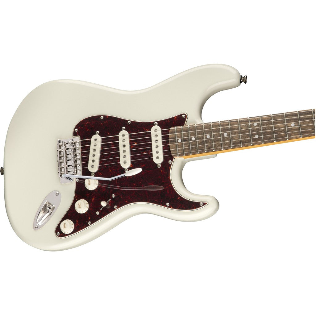 Fender Squier 0374020501 Classic Vibe 70s Stratocaster Electric Guitar Laurel FB Olympic White - Reco Music Malaysia