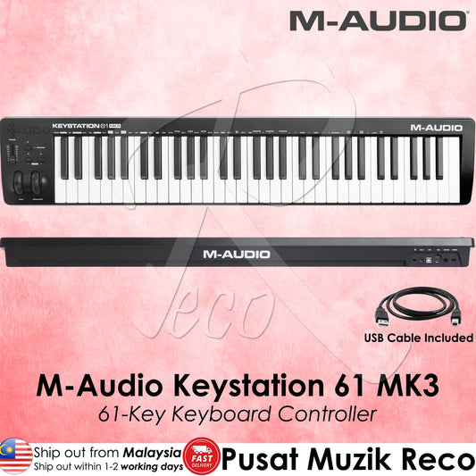 M-Audio Keystation 61 MK3 61 key Full-sized USB MIDI Keyboard Controller - Reco Music Malaysia