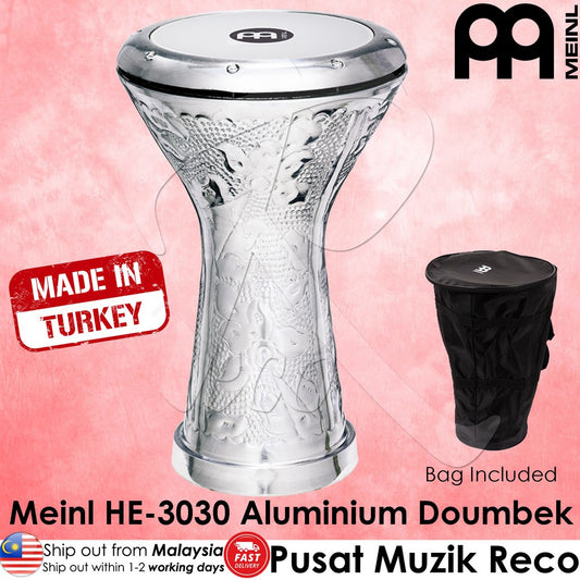 Meinl HE-3030 8 1/2" Aluminum Doumbek, Hand Hammered Shell - Reco Music Malaysia