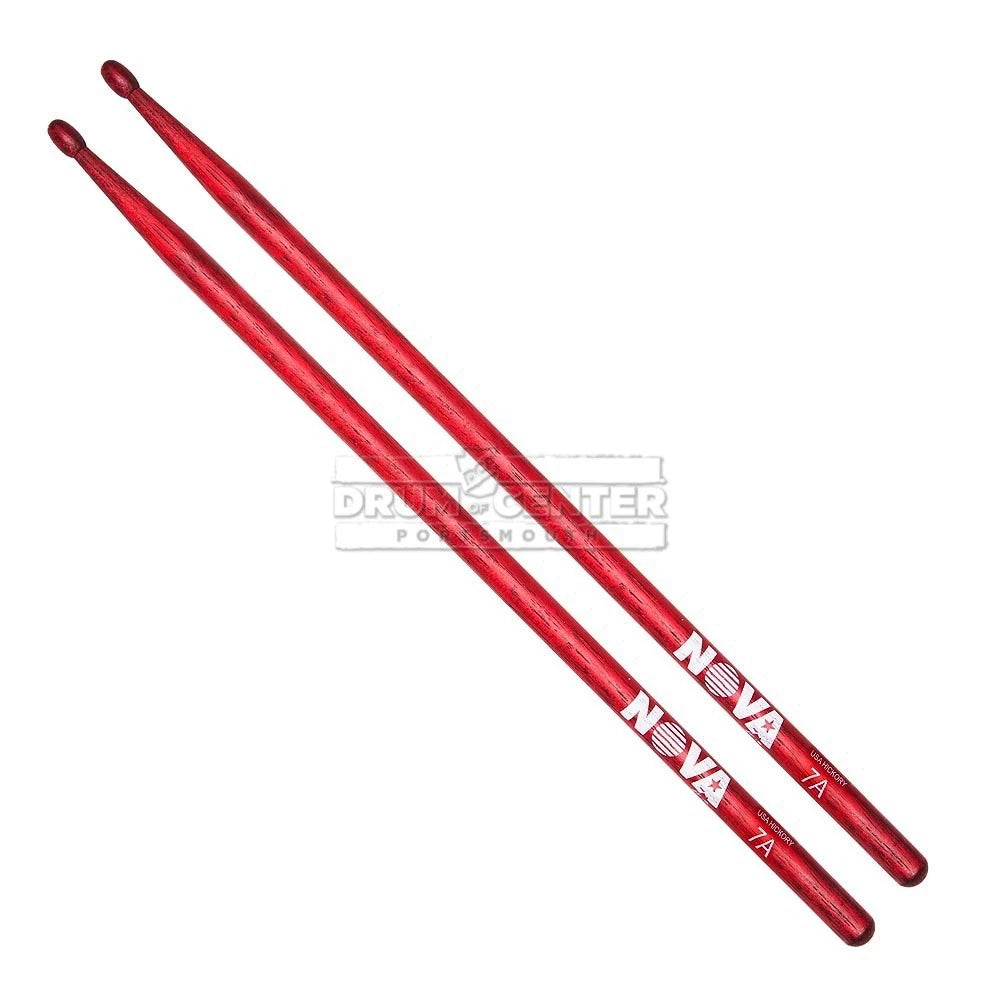 Vic Firth Nova N7AR Hickory Drumsticks Drum Stick Drumstick 7A Red - Reco Music Malaysia