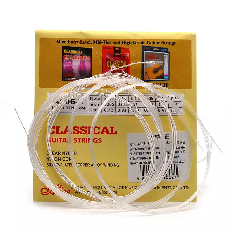 Alice A106 Clear Nylon Classical Guitar String Set - Reco Music Malaysia