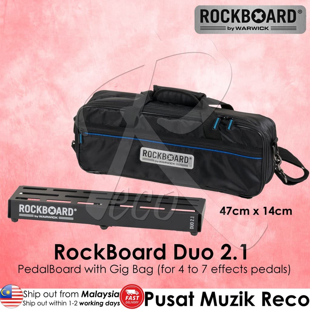 *Warwick RockBoard DUO 2.1 Pedalboard with Gig Bag - Reco Music Malaysia