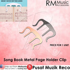 RM Metal Page Holder Clip Song Book Page Holder Clip Music Note Clip Music Book Clip - Reco Music Malaysia