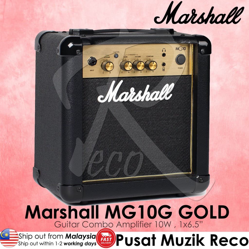 *Marshall MG10G 10W Electric Guitar Combo Amplifier - Reco Music Malaysia
