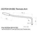 Gotoh B2-GG American Fender Style Tremolo Arm with 10-32 Thread (Gold) - Reco Music Malaysia