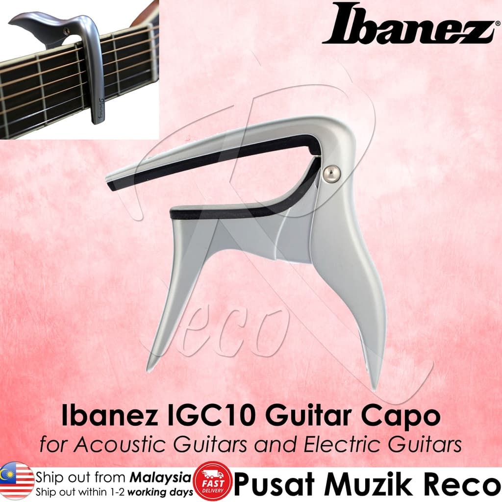 *Ibanez IGC10 Guitar Capo Silver - Reco Music Malaysia