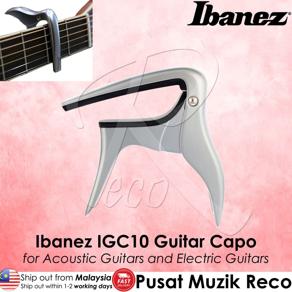 *Ibanez IGC10 Guitar Capo Silver - Reco Music Malaysia