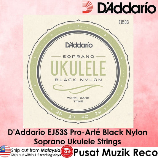*D'Addario EJ53S Pro-Arté Rectified Soprano Ukulele Strings - Reco Music Malaysia