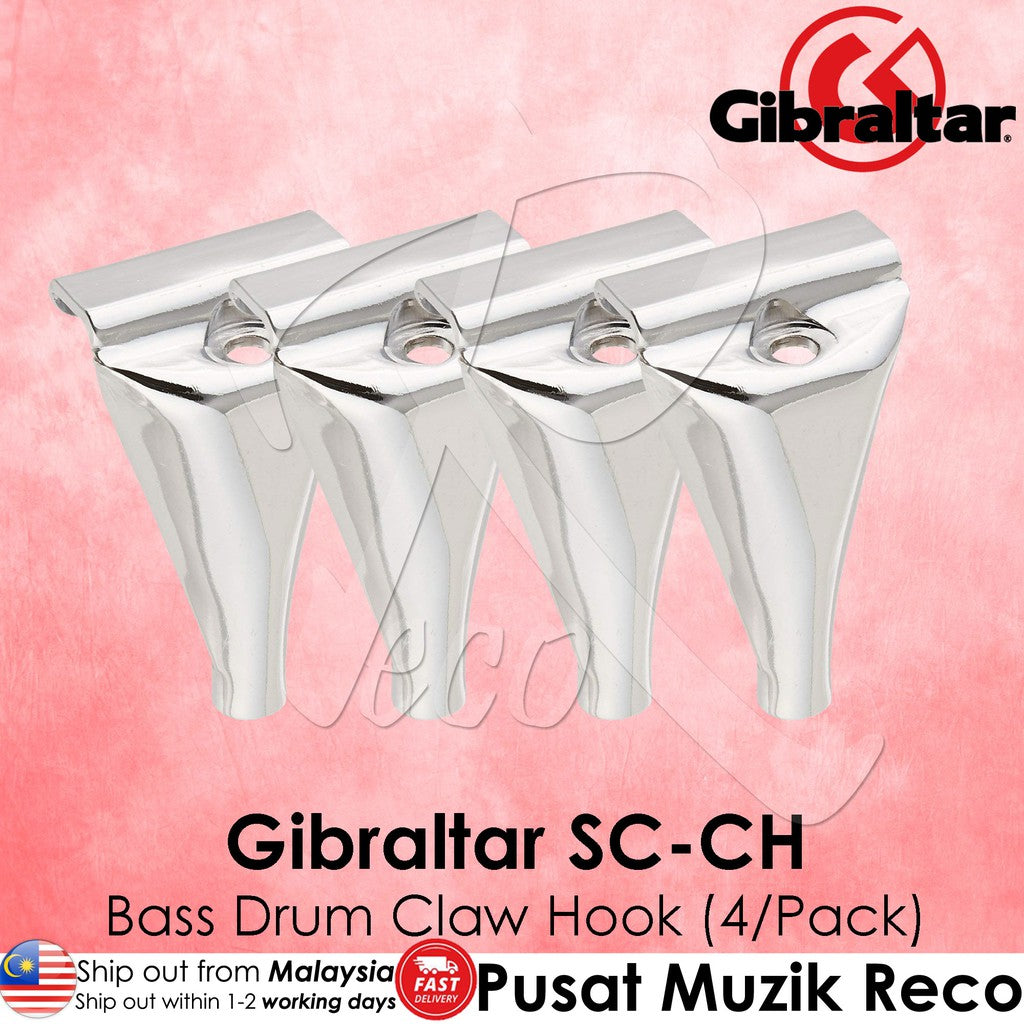 Gibraltar SC-CH Bass Drum Claw Hook 4 Pack - Reco Music Malaysia