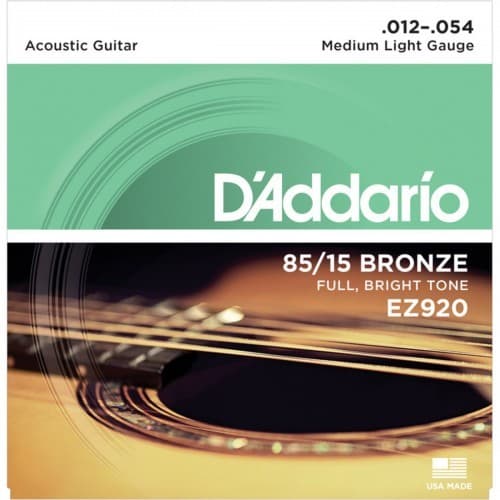 *D'Addario EZ920 85/15 Bronze Acoustic Strings, 012-054 - Reco Music Malaysia