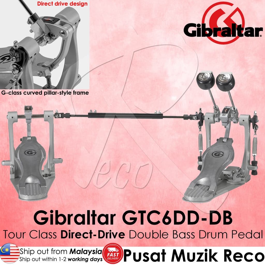 *Gibraltar GTC6DD-DB Tour Class Direct Drive Double Bass Drum Pedal - Reco Music Malaysia