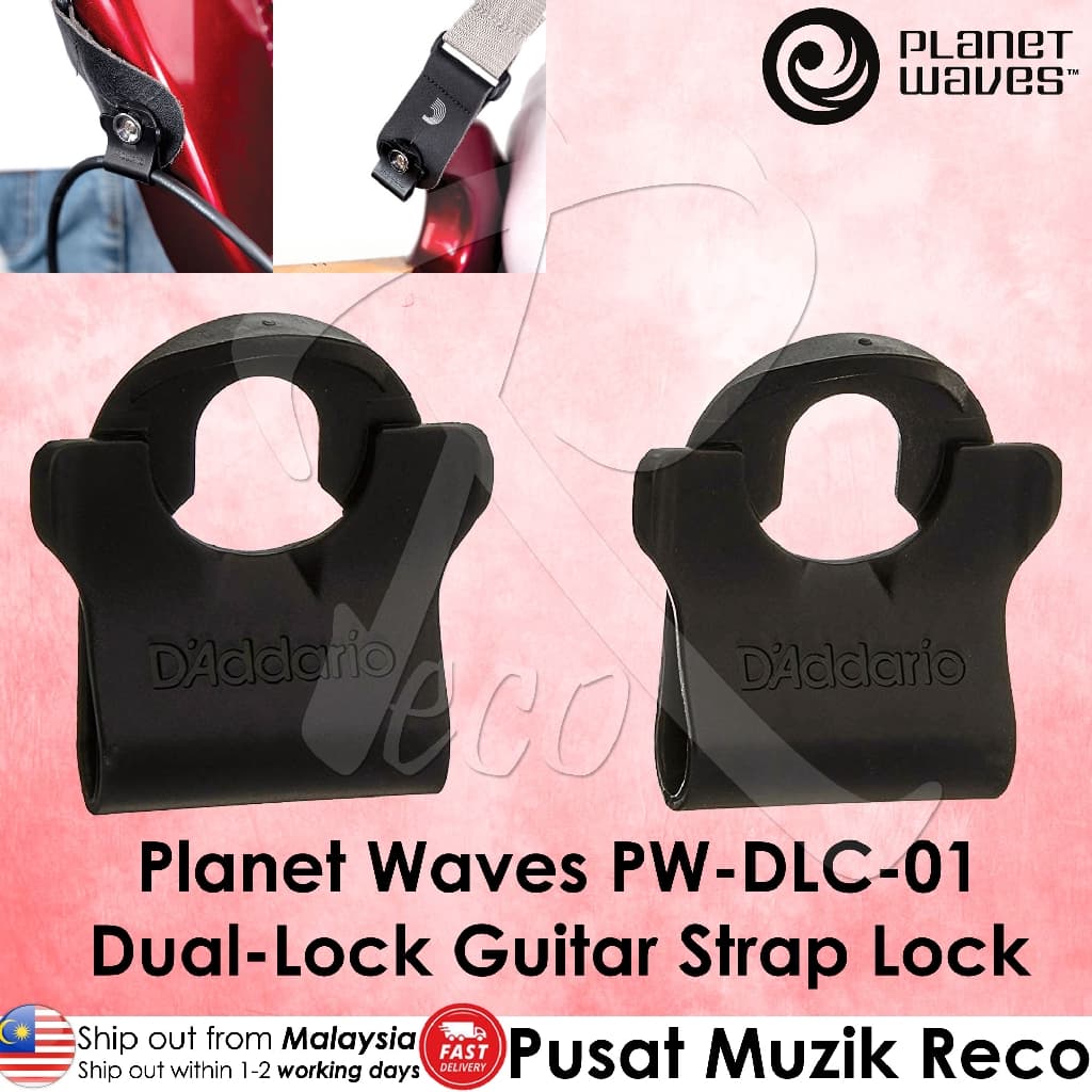 *D'Addario Planet Waves PW-DLC-01 Dual-Lock Strap Lock - Reco Music Malaysia