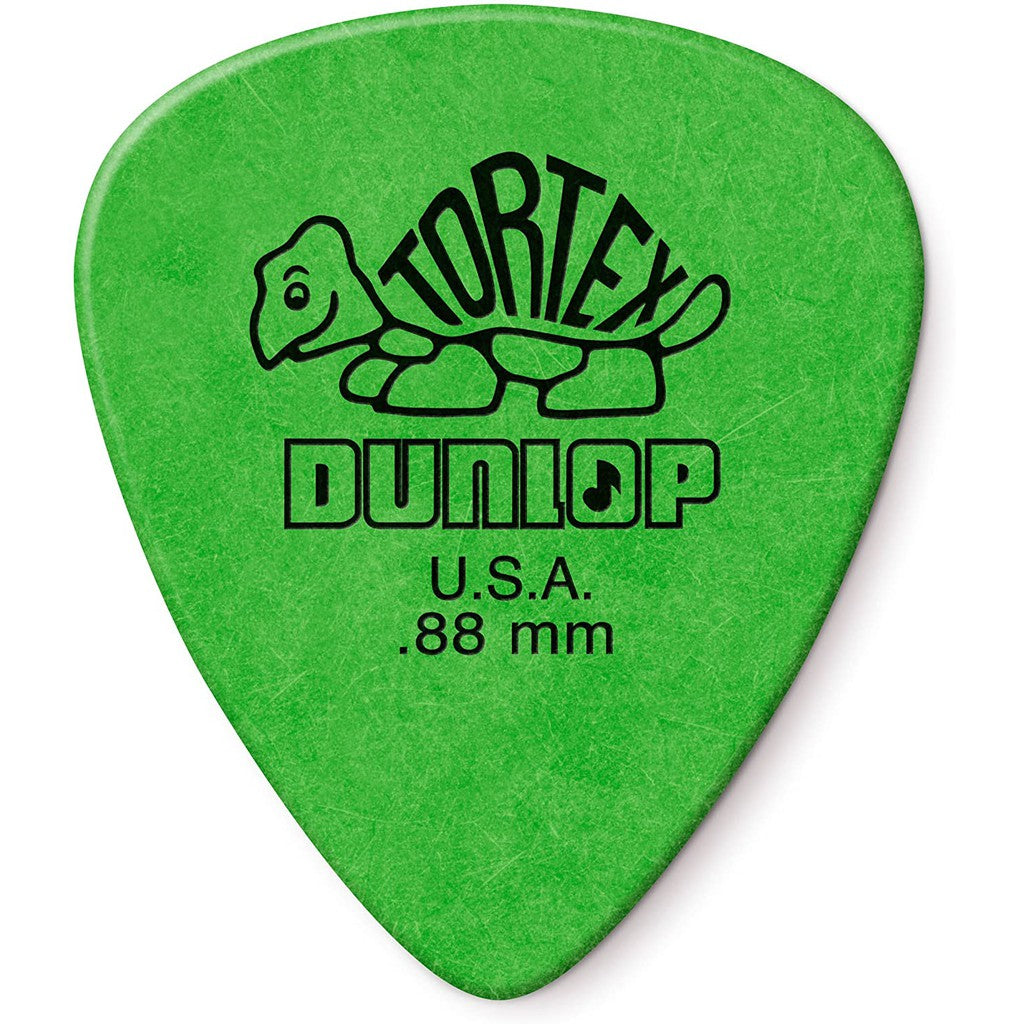Jim Dunlop 418P.88 Tortex Standard 0.88mm Green Guitar Pick Pack (12pcs) - Reco Music Malaysia