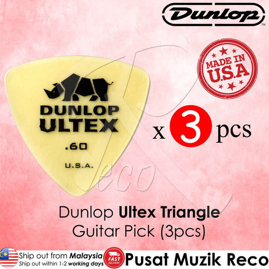 Jim Dunlop Ultex Triangle Guitar Pick 0.60mm / 0.73mm / 0.88mm (3pcs) - Reco Music Malaysia