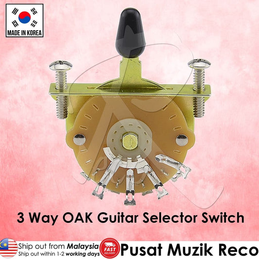 *RM 3 Way Oak Guitar Selector Switch Made in Korea - Reco Music Malaysia
