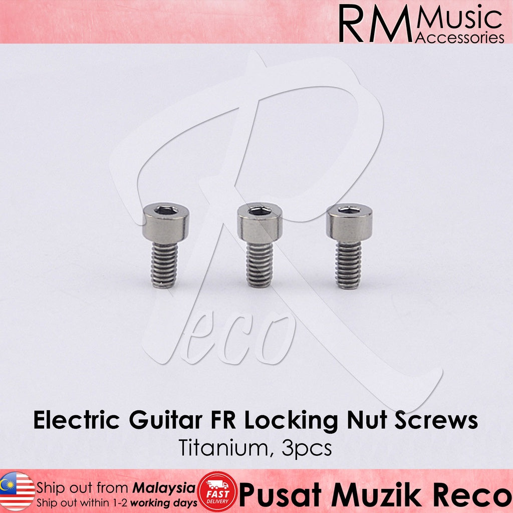 RM Electric Guitar Floyd Rose Double Locking Bridge Titanium Locking Nut Screws (Set of 3) - Reco Music Malaysia
