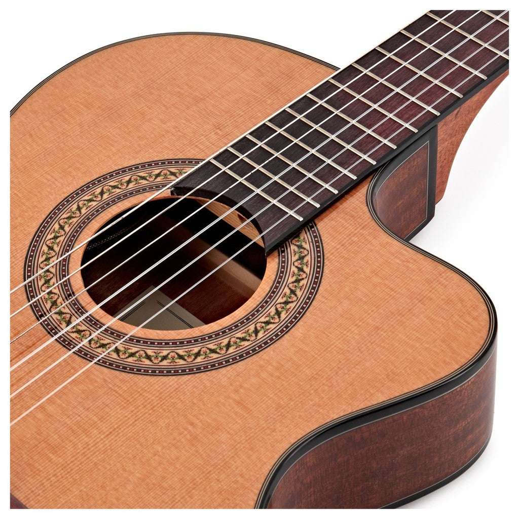 Ibanez GA5TCE Thinline Classical Acoustic-Electric Concert Guitar, Amber High Gloss (GA5TCE-AM) - Reco Music Malaysia