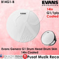 *Evans B14G1 G1 14" COATED Tom Drum Head - Reco Music Malaysia