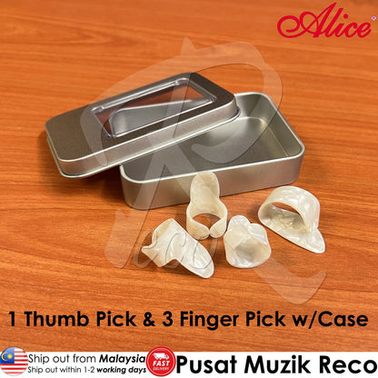 Alice Celluloid Guitar Thumb Pick Finger Pick Set - Reco Music Malaysia