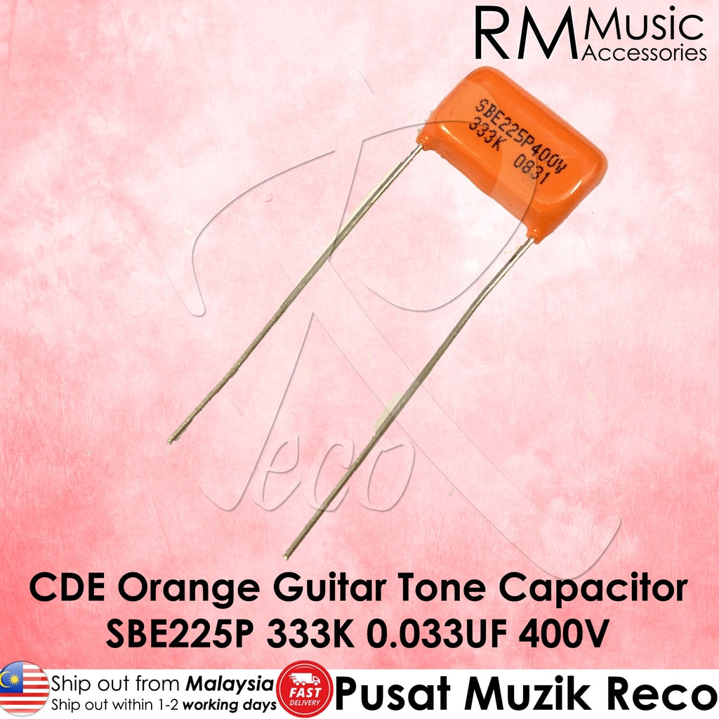 CDE Sprague 333K 0.033UF 400V Guitar Orange Drop Capacitor - Reco Music Malaysia