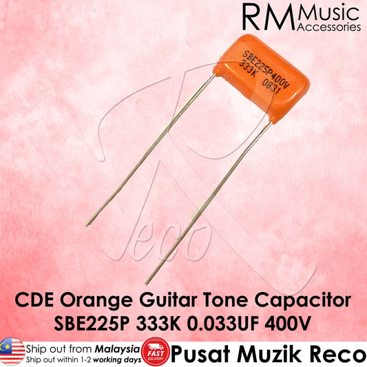 CDE Sprague 333K 0.033UF 400V Guitar Orange Drop Capacitor - Reco Music Malaysia