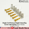 【6pcs】 RM Electric Guitar Single Coil Pickups Height Adjusting Screws with Spring (Black / Chrome / Gold) - Reco Music Malaysia