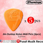 5 x Jim Dunlop Nylon Midi Guitar Pick 0.67mm Orange - Reco Music Malaysia