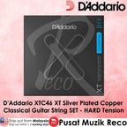 *D'addario XTC46 XT Coated Classical Guitar Strings, Hard Tension - Reco Music Malaysia