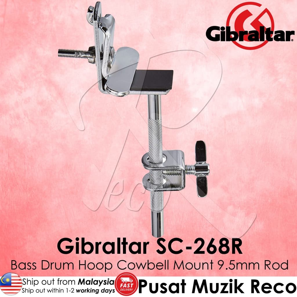 *Gibraltar SC-268R 3/8 inch Bass Drum Cowbell Hoop Mount - Reco Music Malaysia