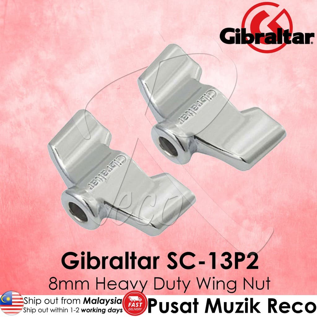*Gibraltar SC-13P2 8mm Heavy-Duty Wing Nut - 2/Pack - Reco Music Malaysia