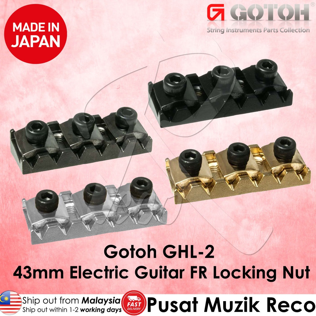 Gotoh GHL-2 Chome Electric Guitar 43MM Floyd Rose Guitar Locking Nut - Reco Music Malaysia