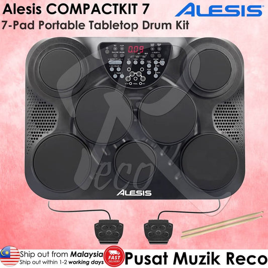 *Alesis Compactkit 7 Portable Tabletop Drum Kit - Reco Music Malaysia