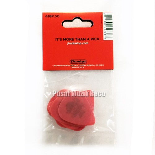 Jim Dunlop 418P.50 Tortex Standard 0.50mm Red Guitar Pick Pack (12pcs) - Reco Music Malaysia