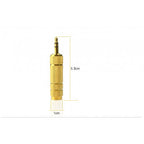 【2PCS】RM Gold Plated 3.5mm to 6.5mm Jack Converter Plug Stereo Audio Adapter - Reco Music Malaysia