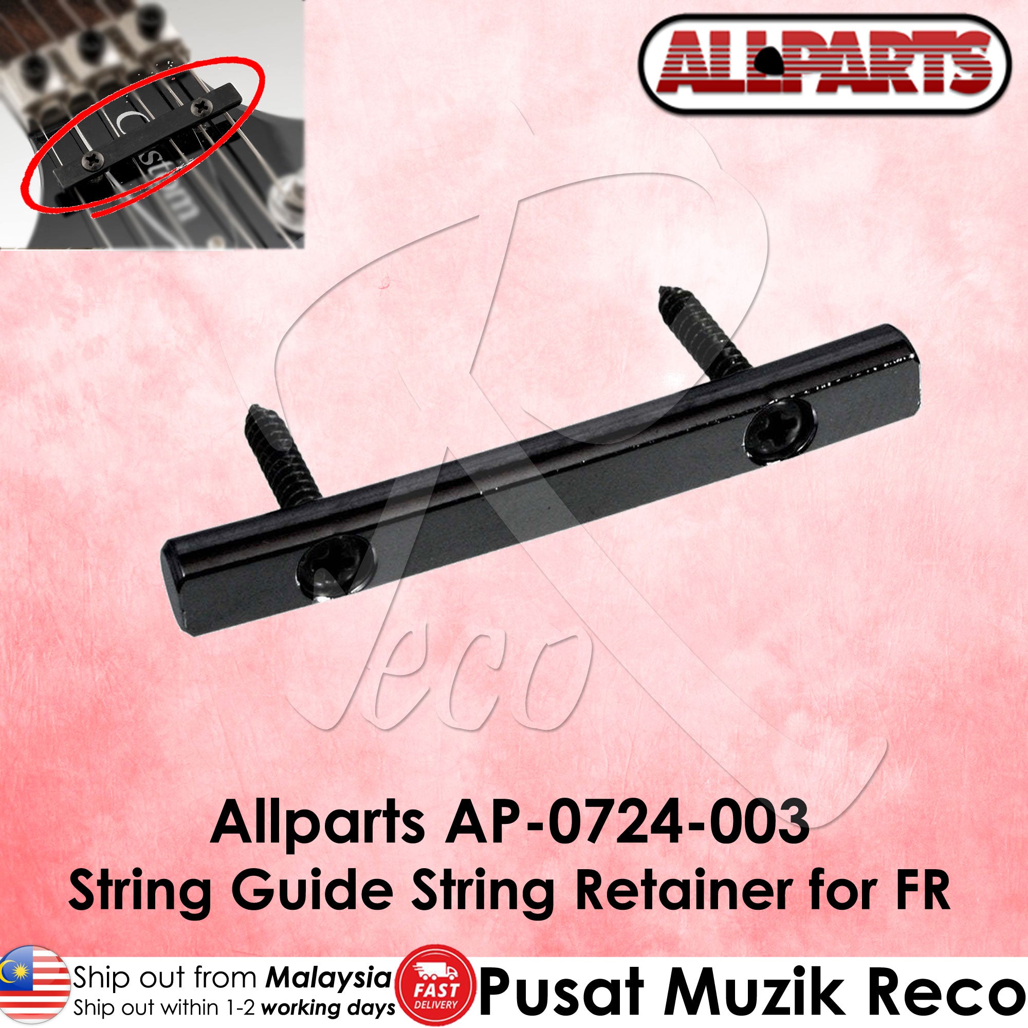 Allparts AP-0724 Guitar String Bar String Guide String Retainer for Floyd Rose